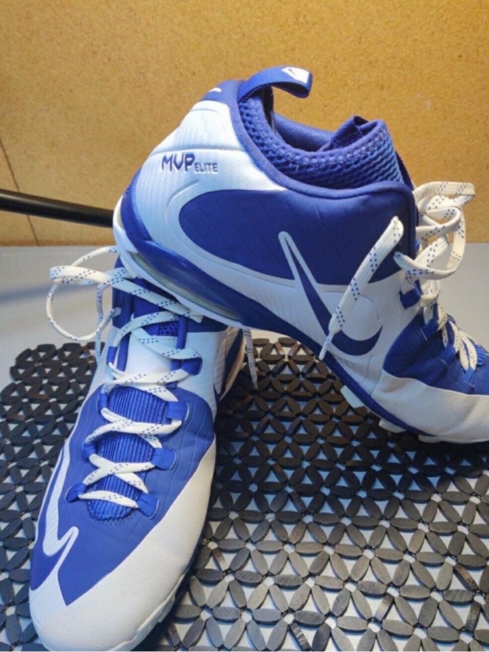 Nike Air Max MVP Elite Baseball Cleats Blue White Men’s Size 14